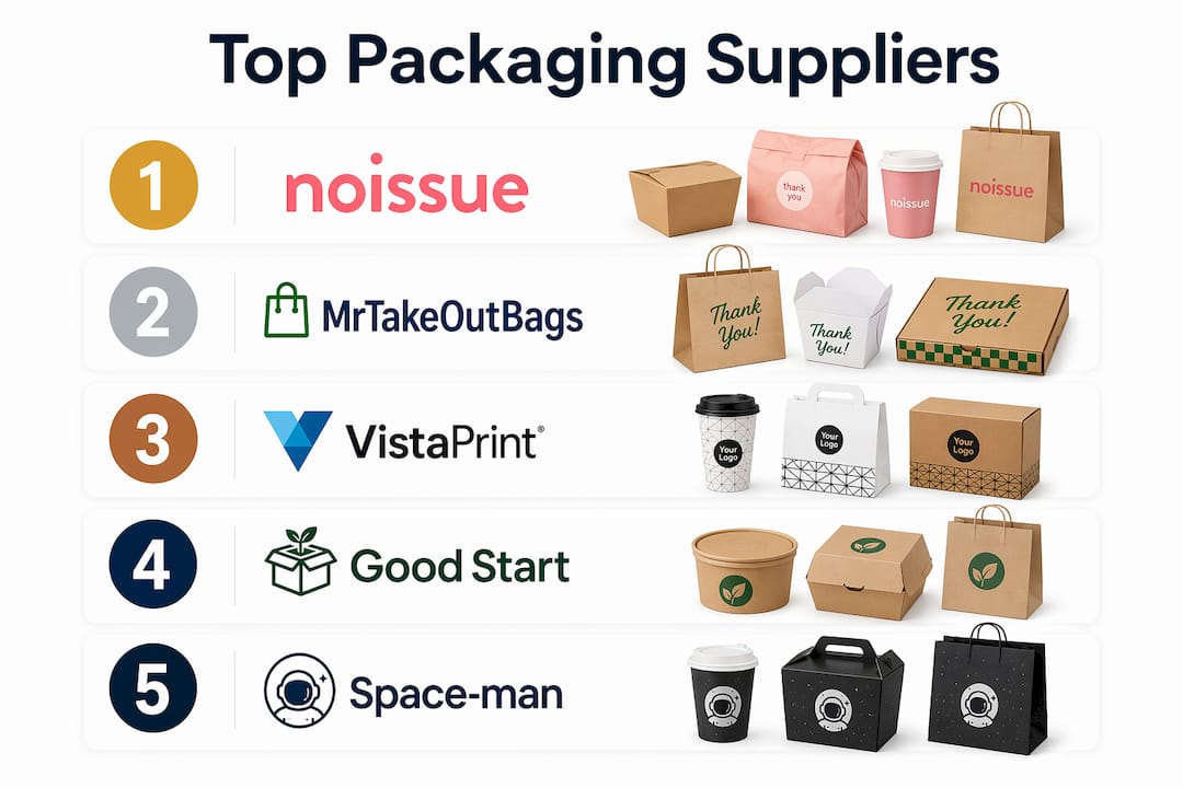 Infographic ranking best custom food packaging suppliers 2026