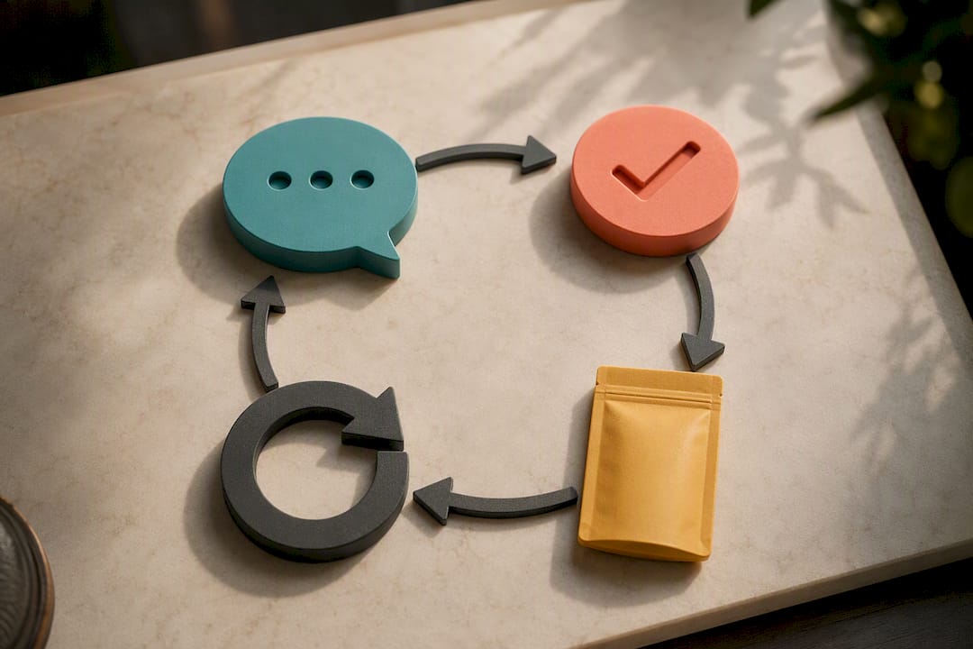 Illustration of customer feedback closing loop