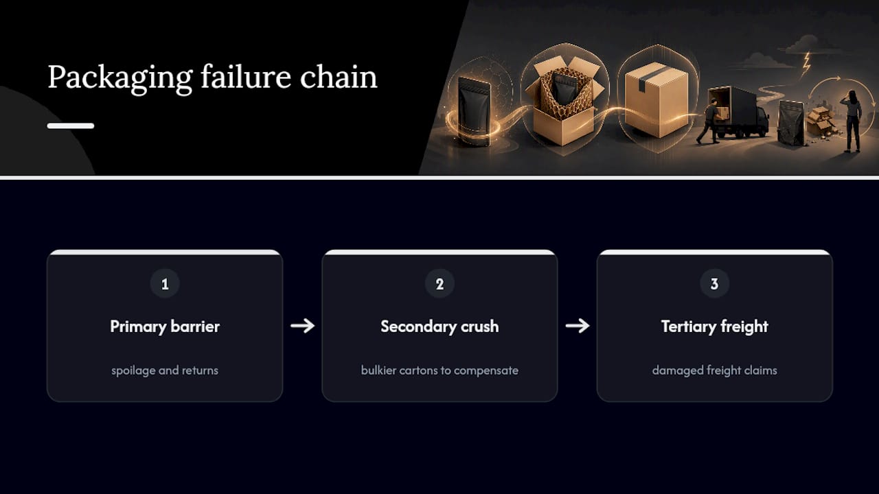 Packaging layers and failure cost chain