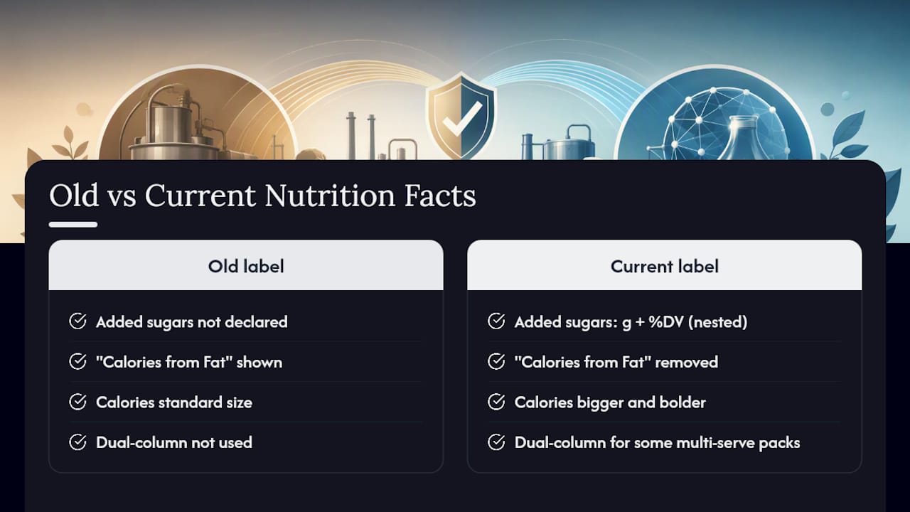 What Changed on the Nutrition Facts Label? — overview diagram