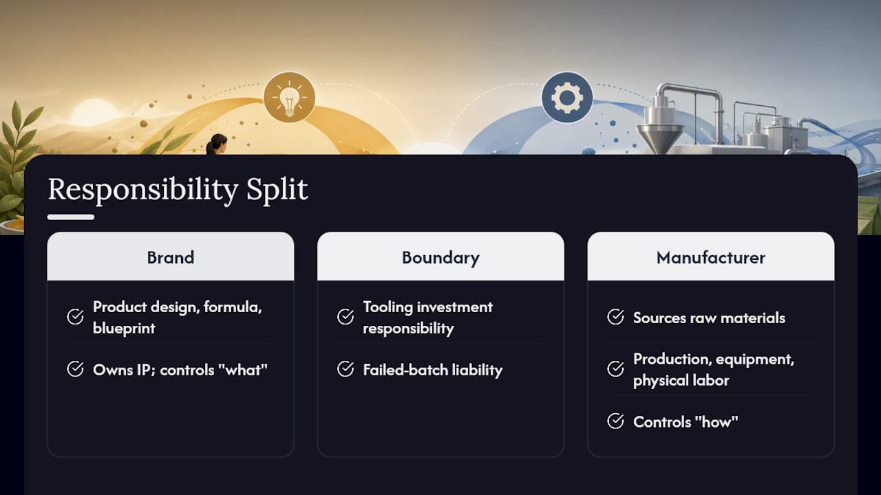 Brand and manufacturer responsibility split