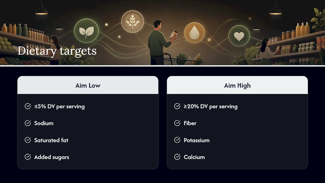 5% and 20% Daily Value thresholds