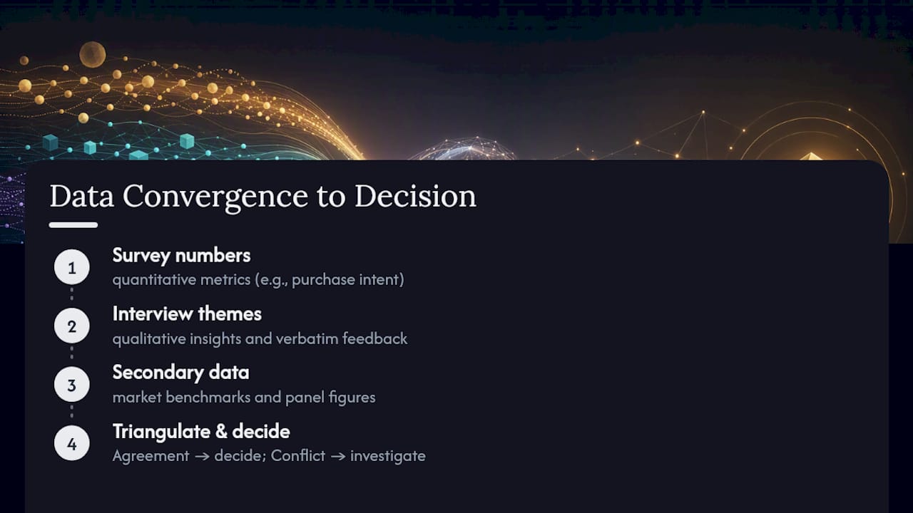 Three research methods informing one decision