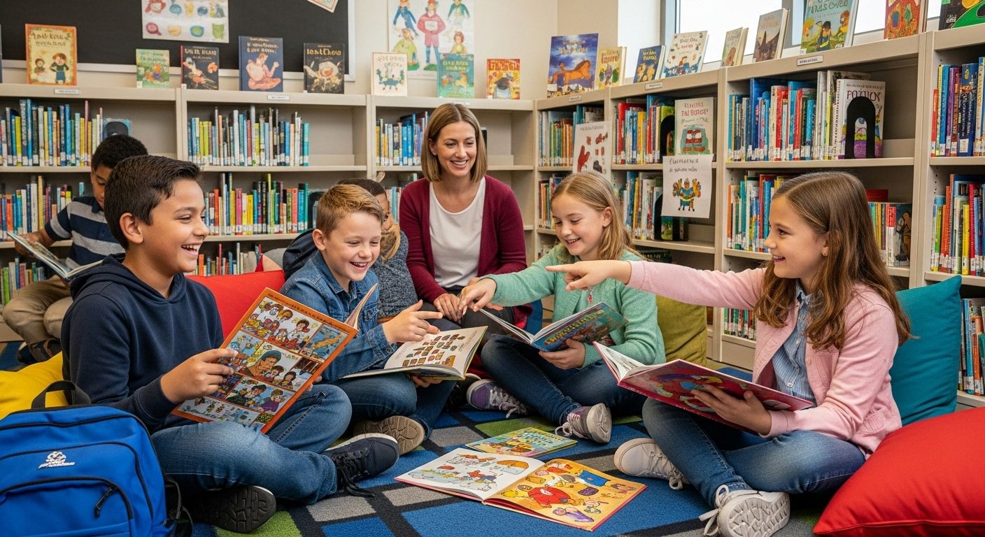 Kinder Bibliothek Lesen