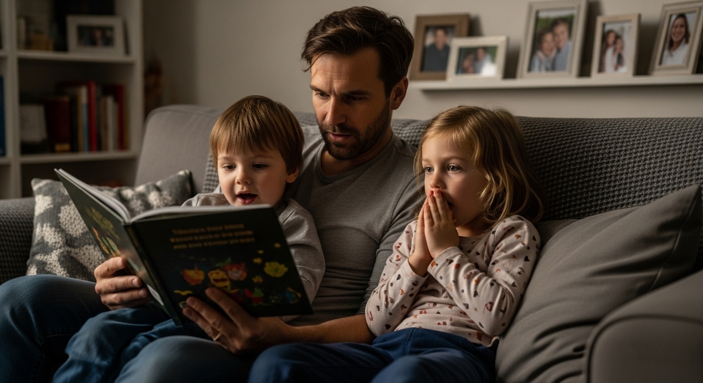 eltern kinder geschichten vorlesen abend