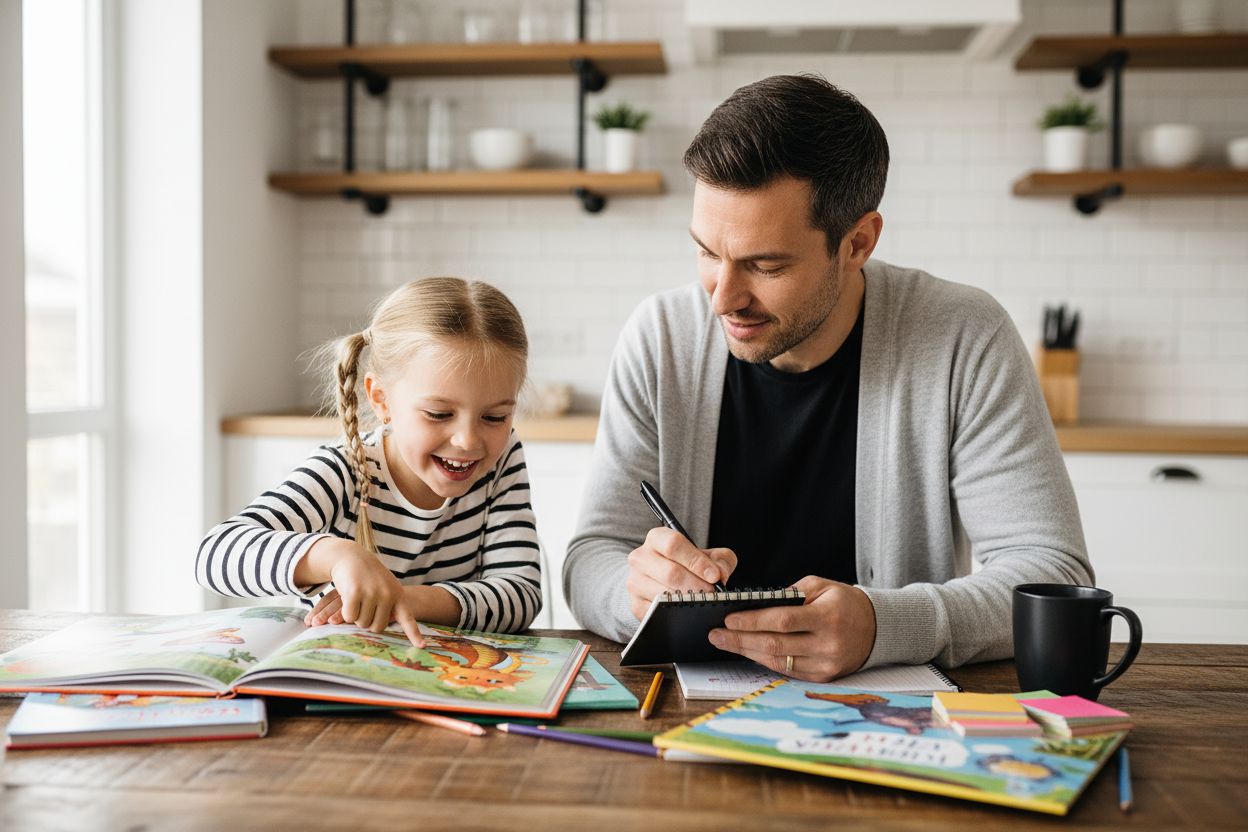 buchauswahl evaluieren, eltern notizbuch, kind reaktion