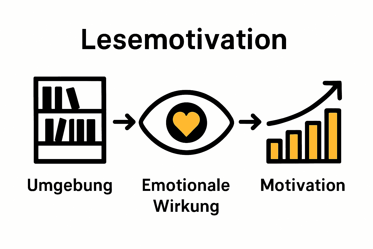 Leseumgebung Emotion Lesemotivation Infografik