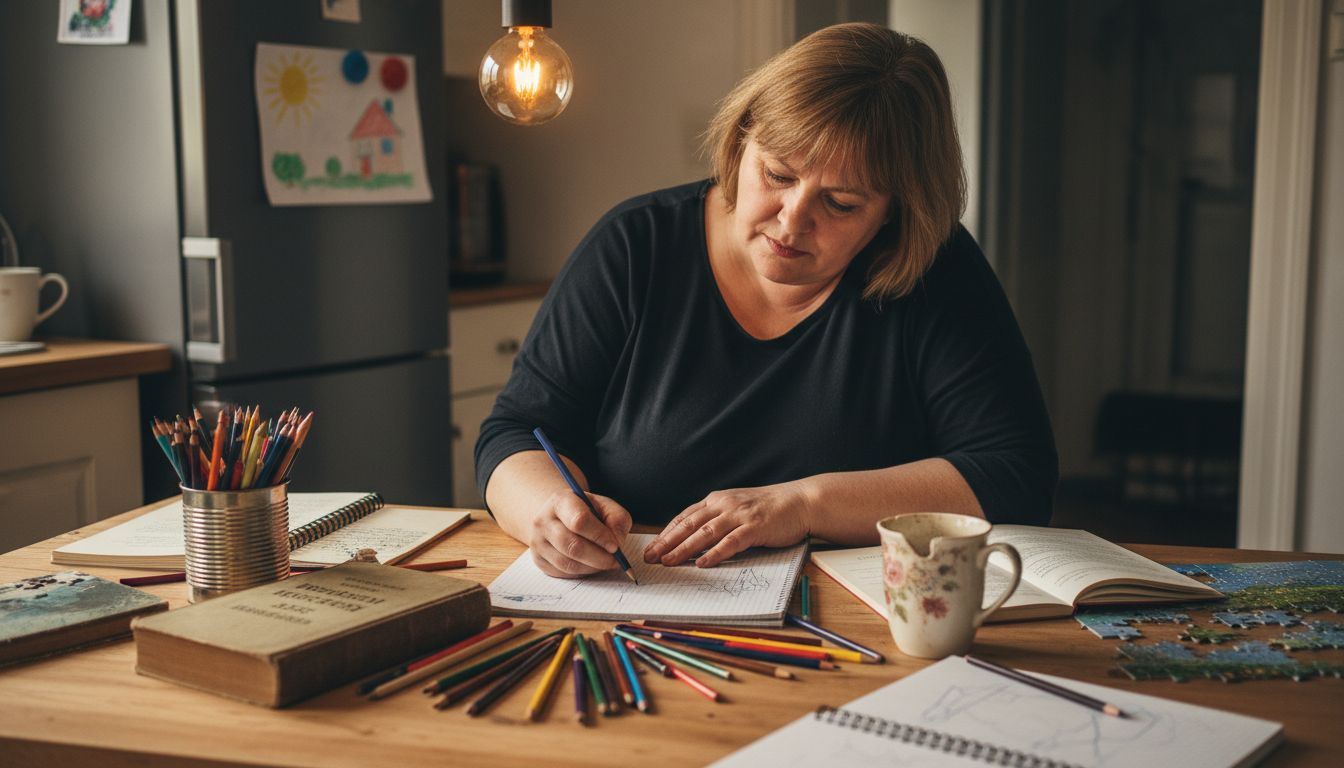 Woman brainstorming fairy tale story ideas