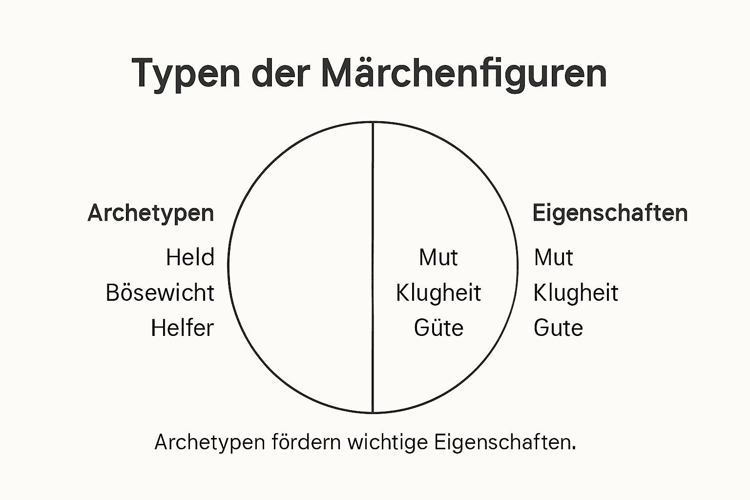 Infografik: Die verschiedenen Märchenfiguren und ihre typischen Eigenschaften