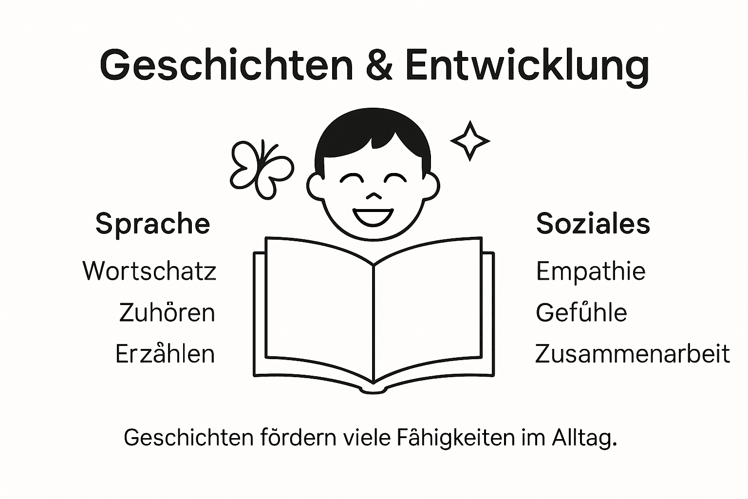 Infografik: So wirken Kindergeschichten – ein Überblick