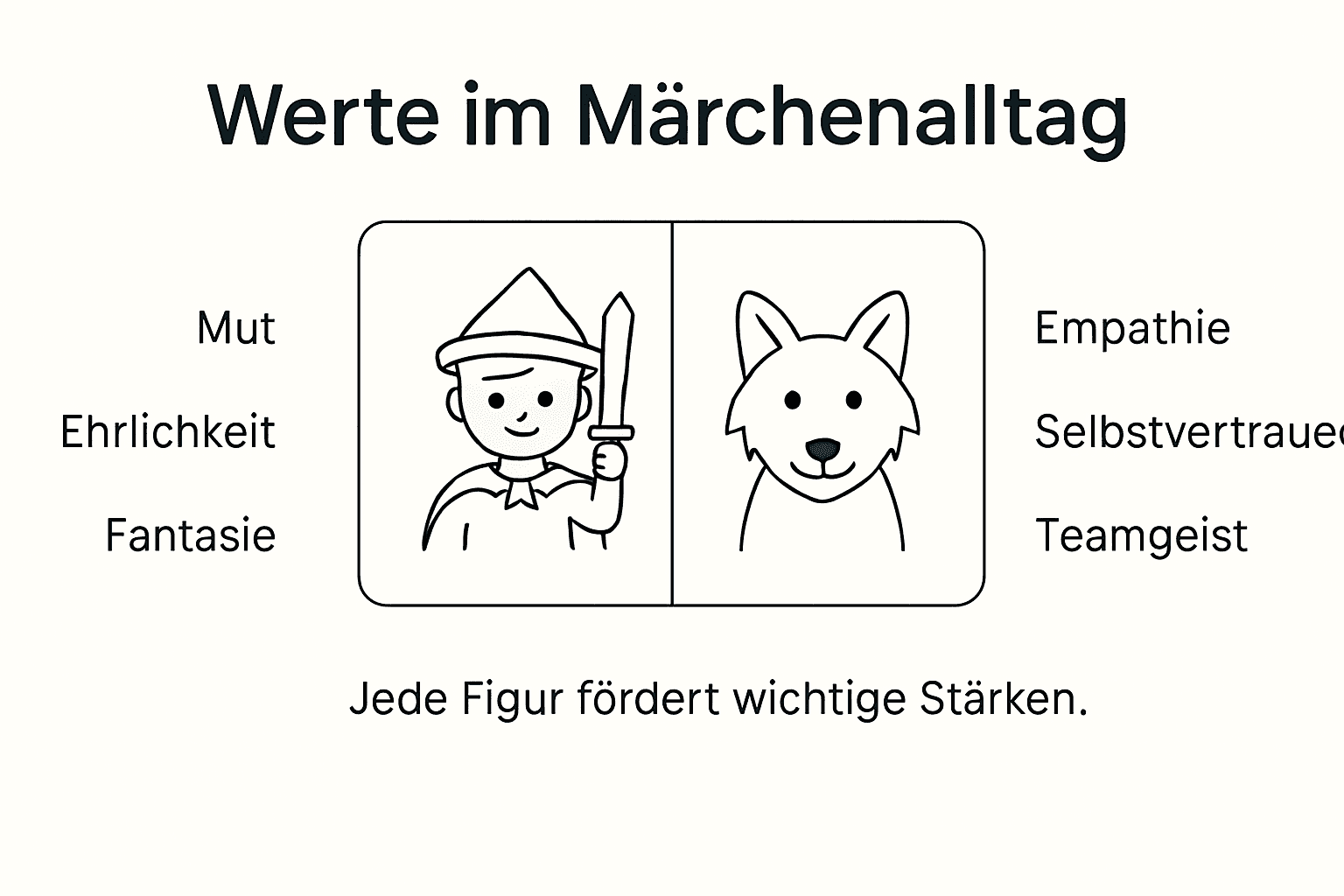 Infografik: Welche Märchenfiguren vermitteln Kindern wichtige Werte?
