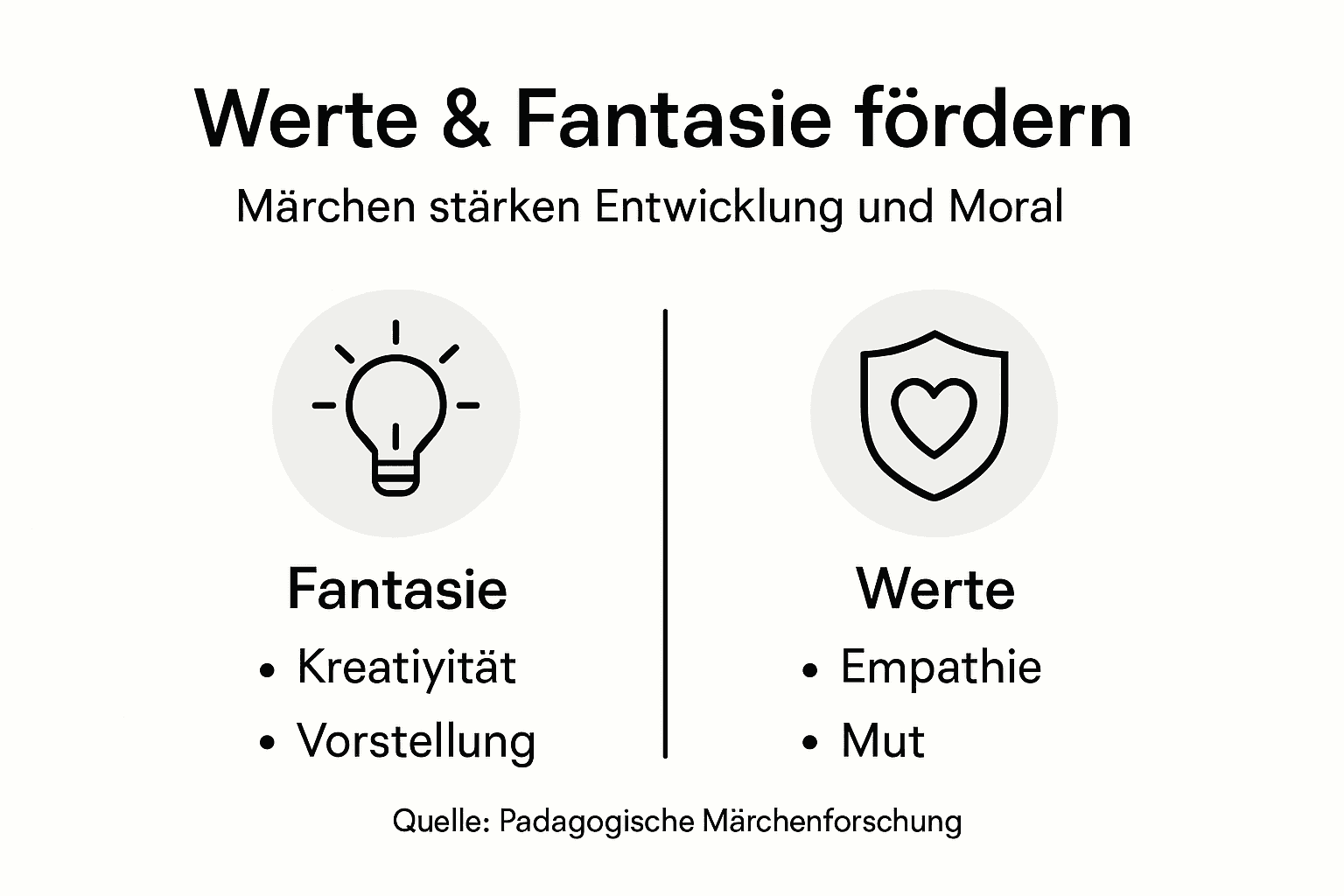 Infografik: Wie Märchen Werte vermitteln und die Fantasie anregen