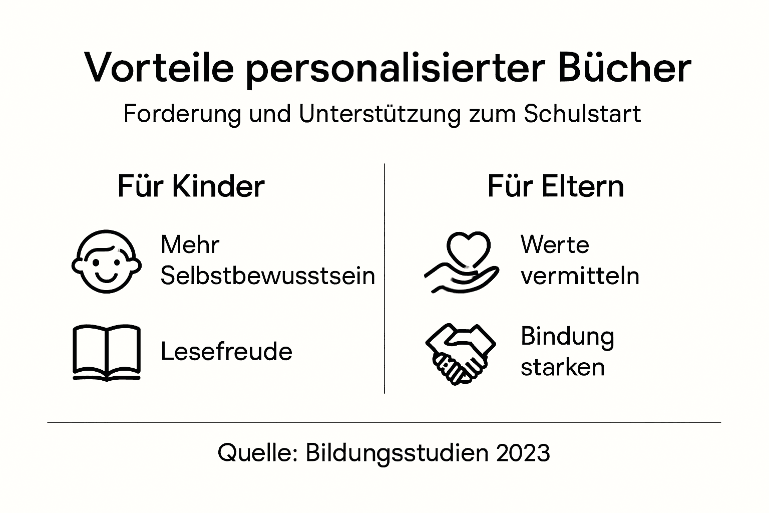 Infografik: Die wichtigsten Vorteile individuell gestalteter Schulbücher auf einen Blick