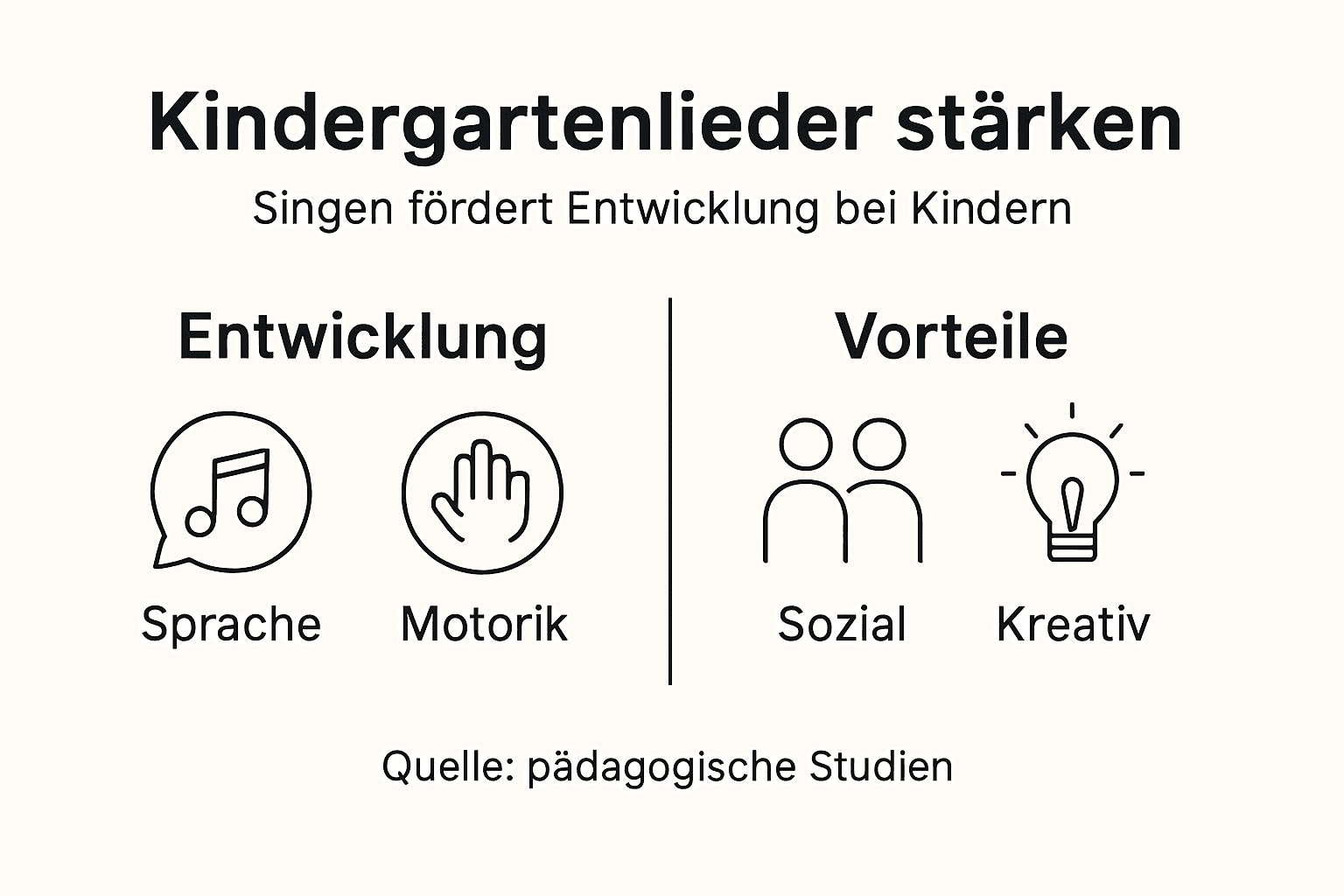 Infografik: Warum Kinderlieder im Kindergarten so wertvoll sind
