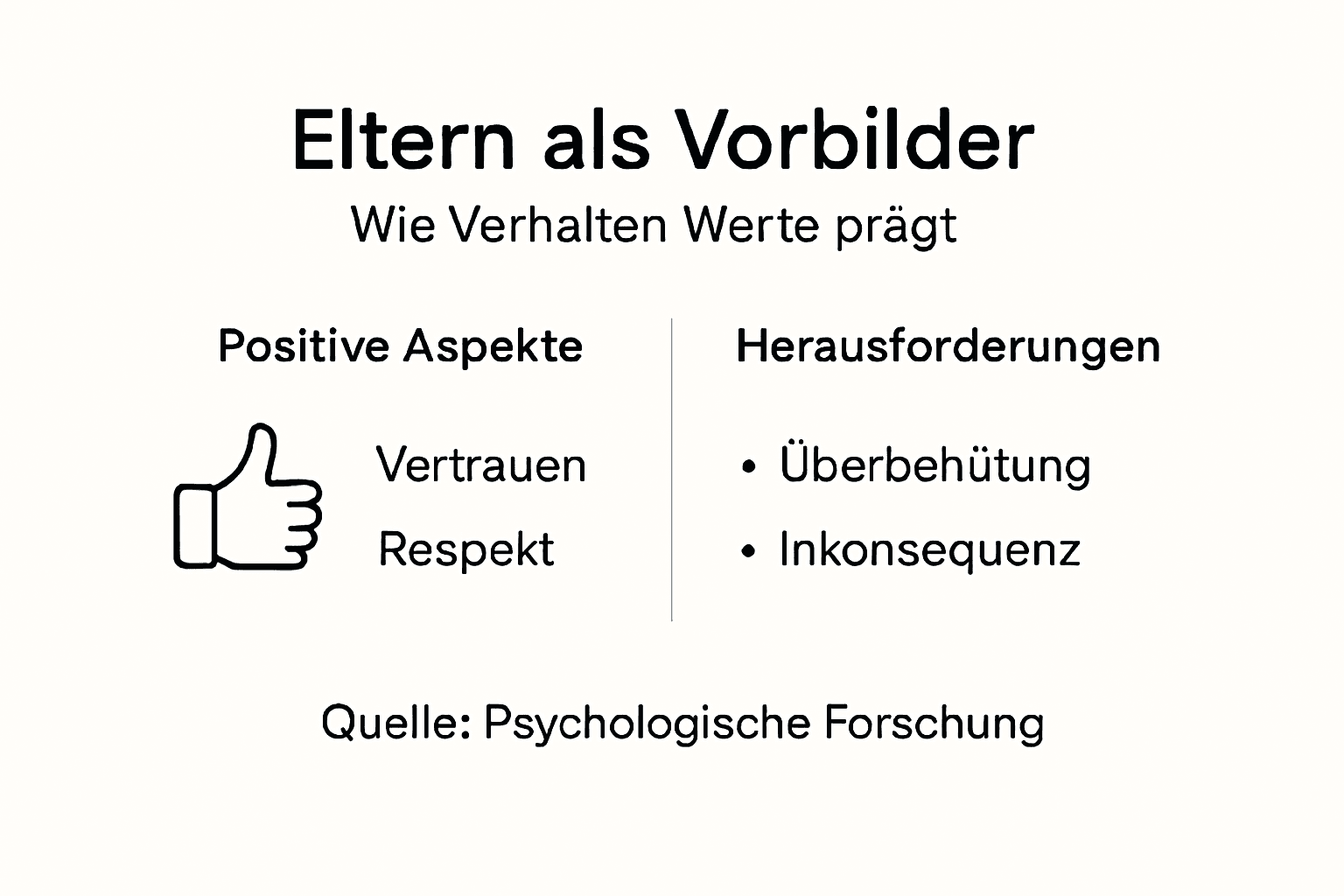 Eltern als Vorbilder: Chancen und Risiken im Überblick (Infografik)