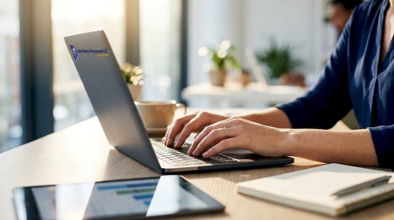 Hands typing in server room data entry