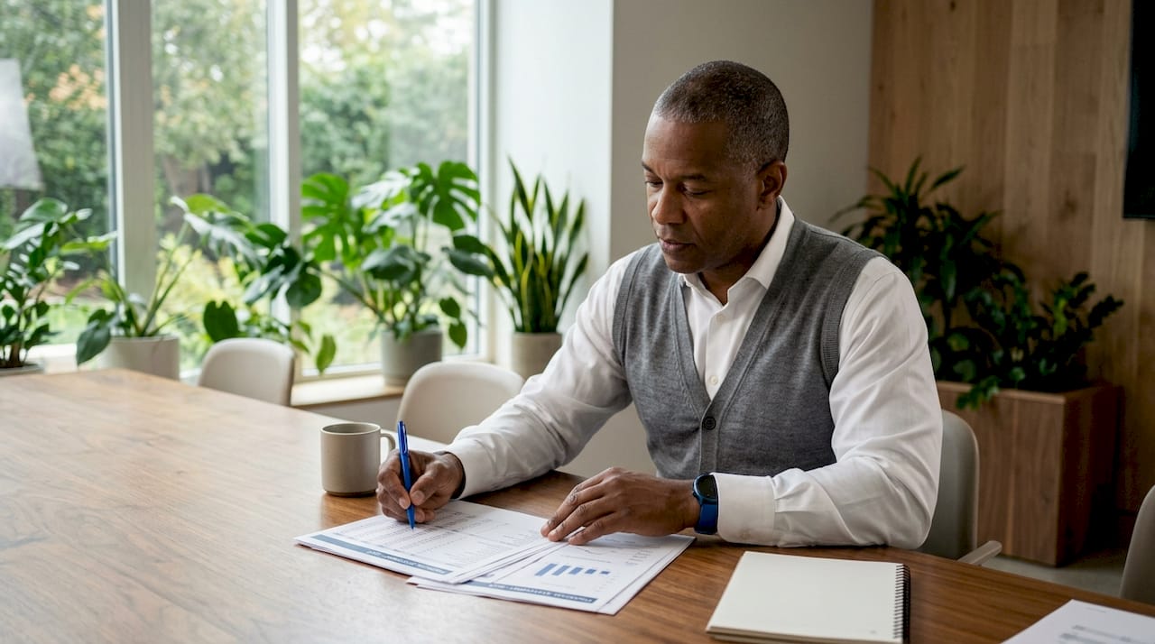 CPA reviewing external audit financial statements