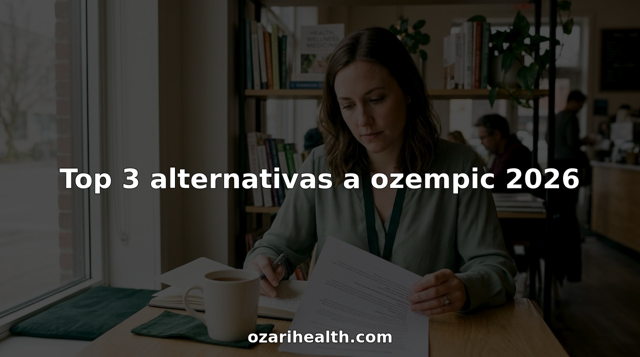 Una mujer busca opciones alternativas a Ozempic desde la comodidad de su hogar.