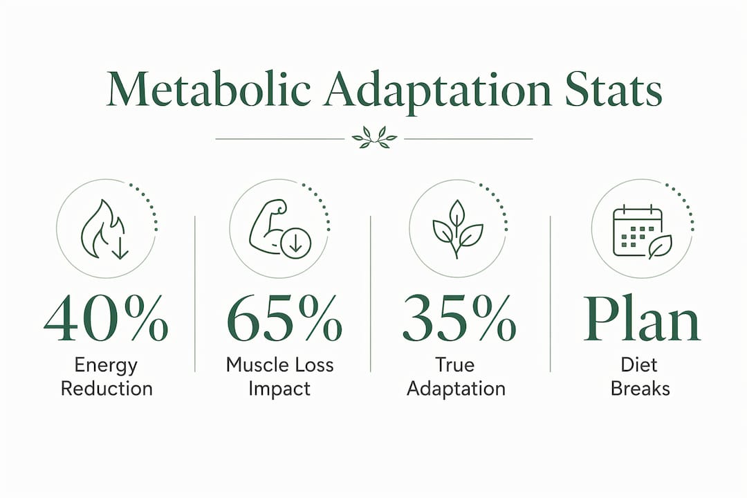 Infographic displaying key metabolic adaptation statistics