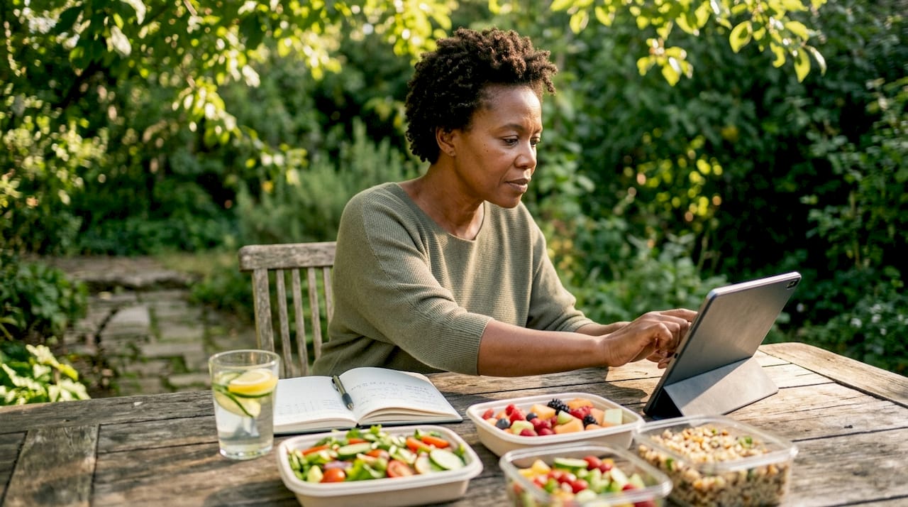 Woman building healthy habits during GLP-1 therapy