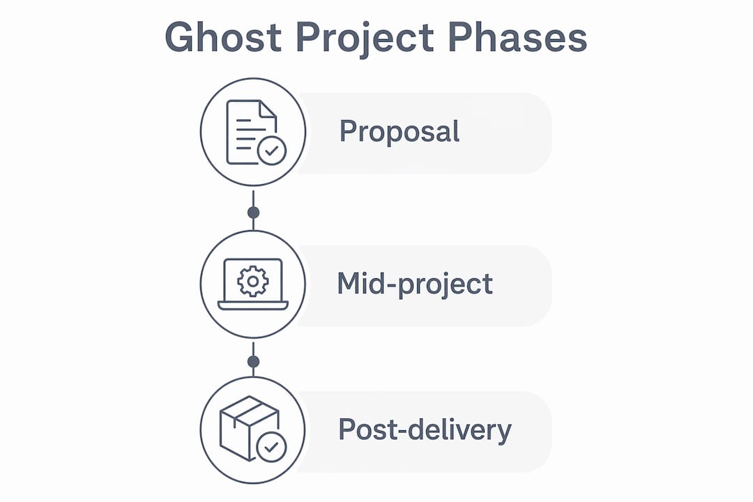 Infographic showing types of ghost projects