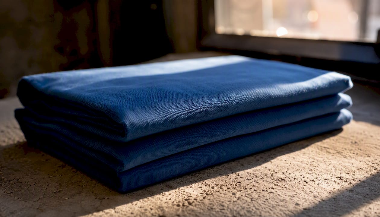 Heavyweight t-shirt fabric folds