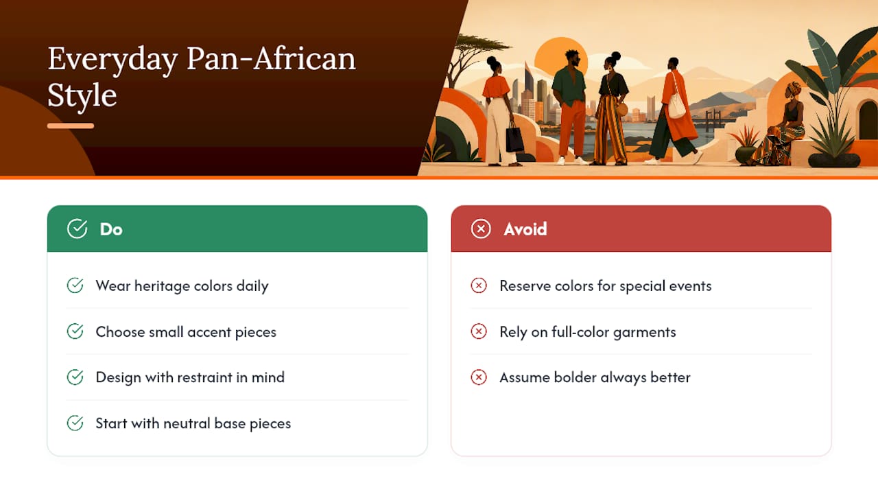 Why everyday Pan-African style beats occasion-only dressing — overview diagram