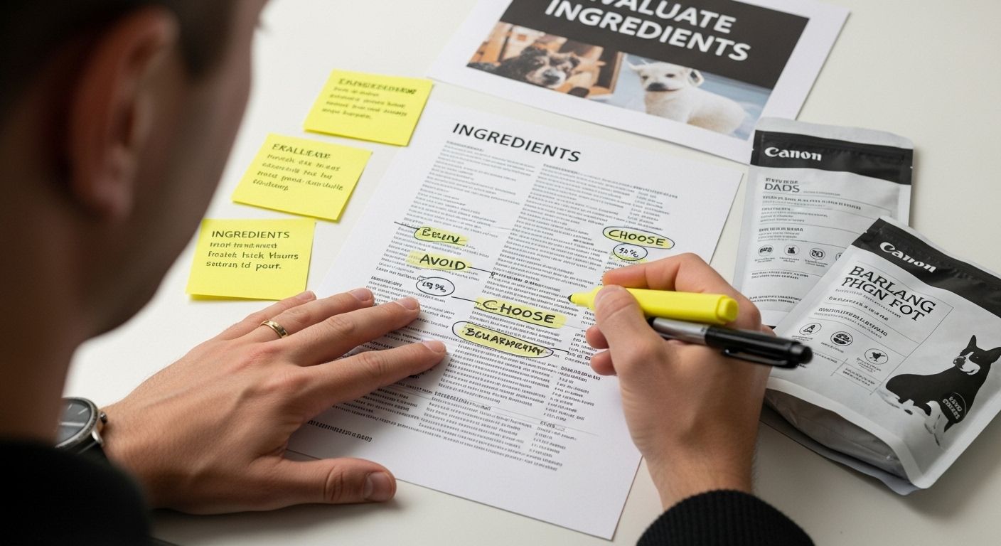 evaluate dog food ingredients