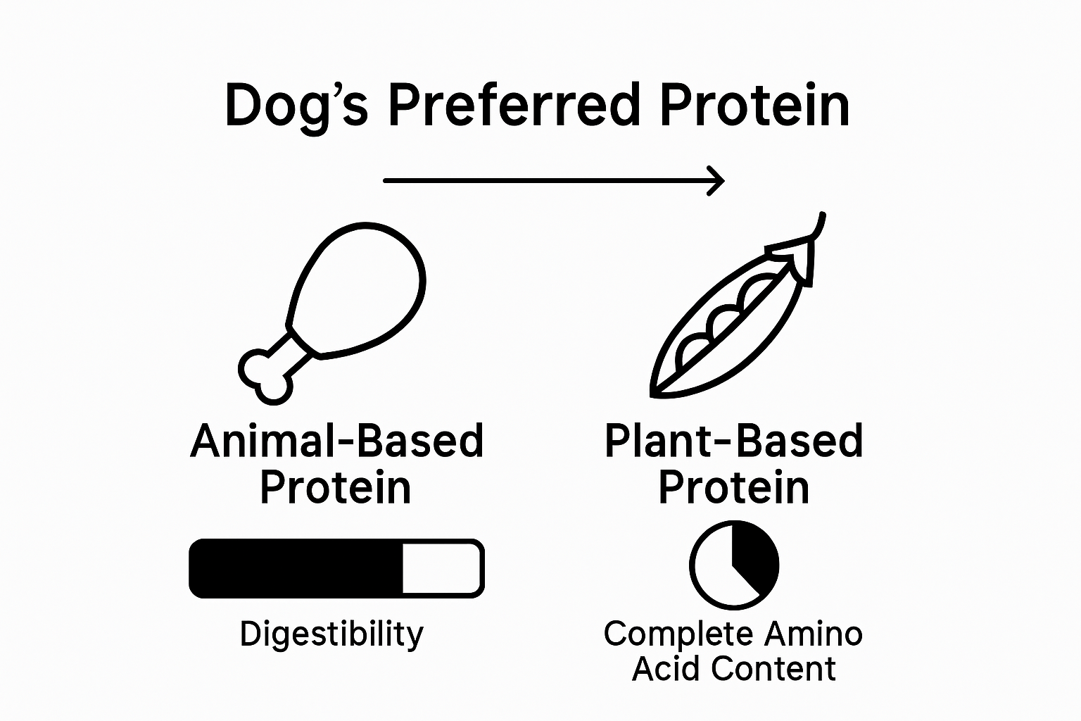 Animal-based vs plant-based protein sources for dogs infographic