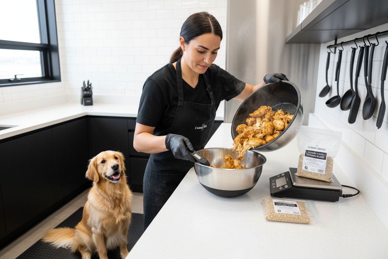 dog food kitchen process