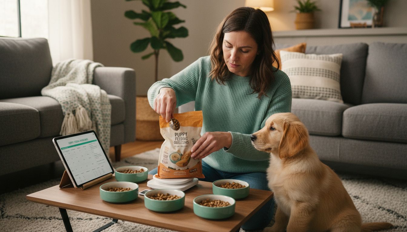 measuring puppy portions
