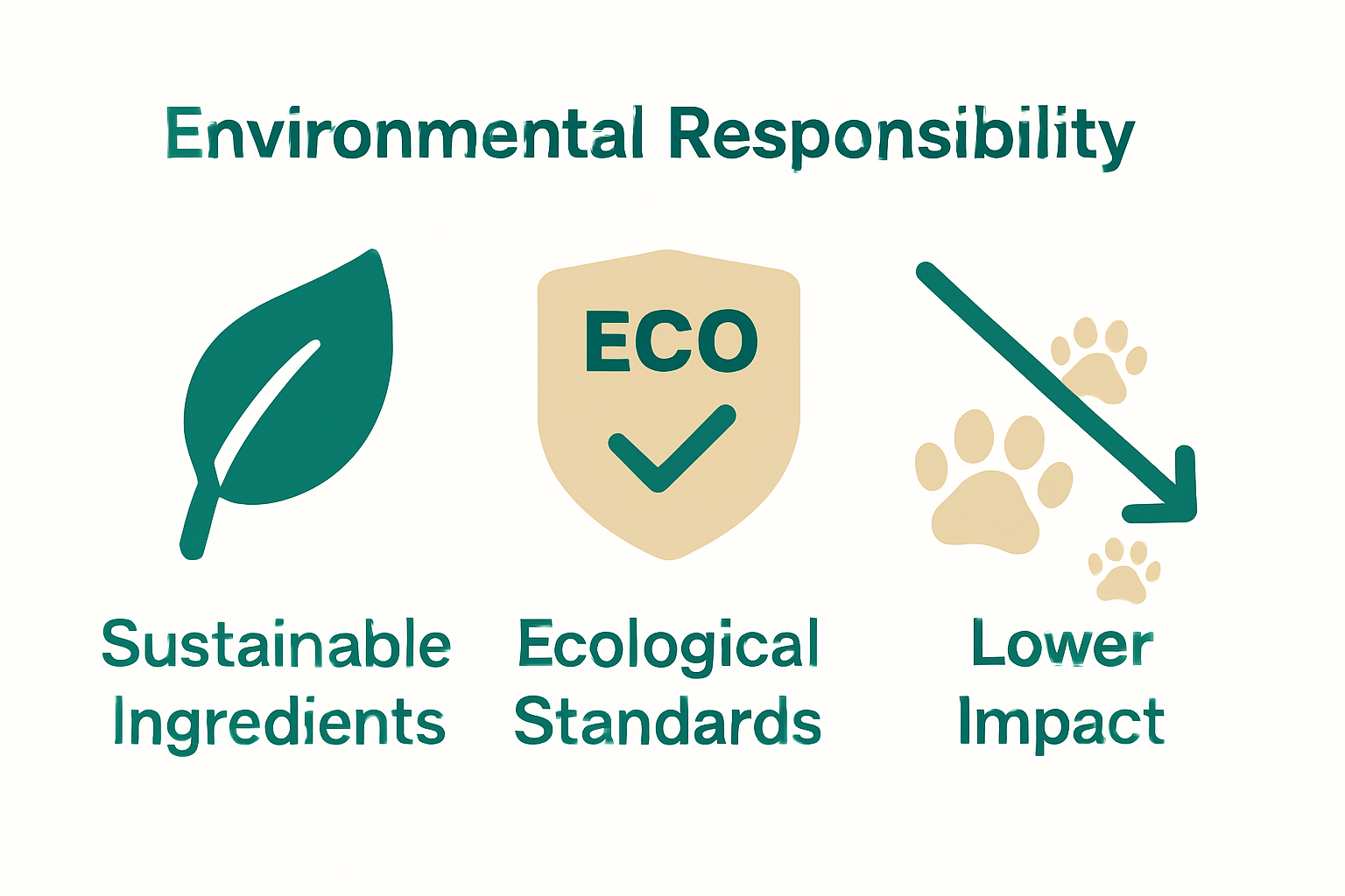 Eco-friendly dog food standards comparison infographic
