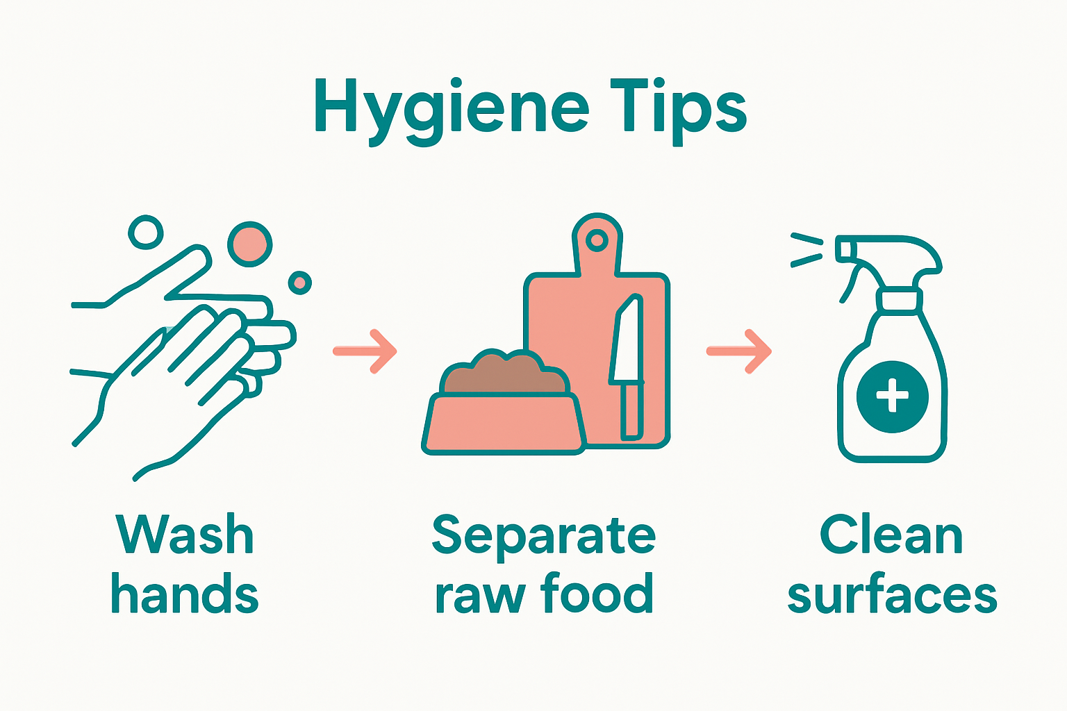 Steps for safe raw dog food handling