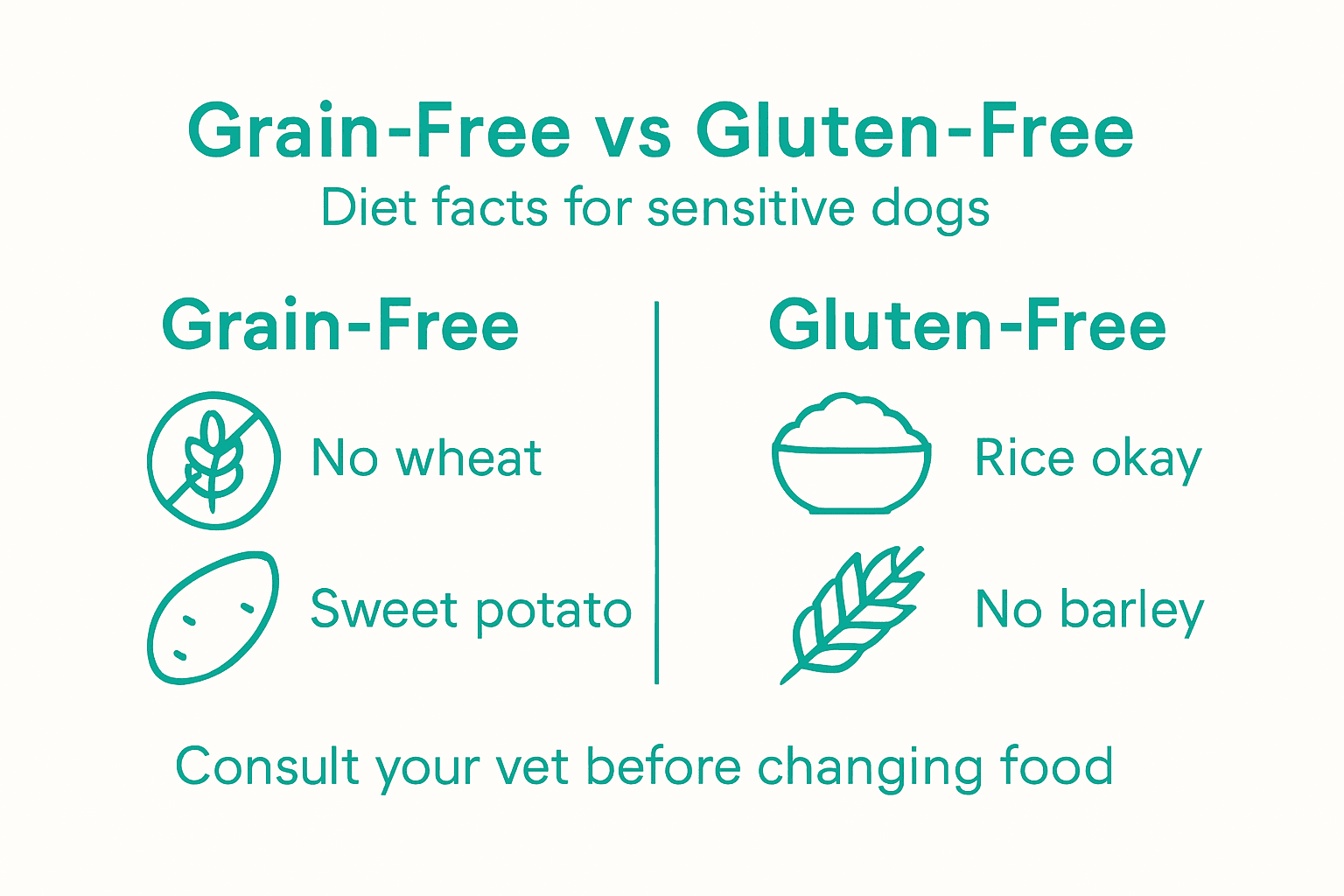 Grain-free versus gluten-free diet infographic