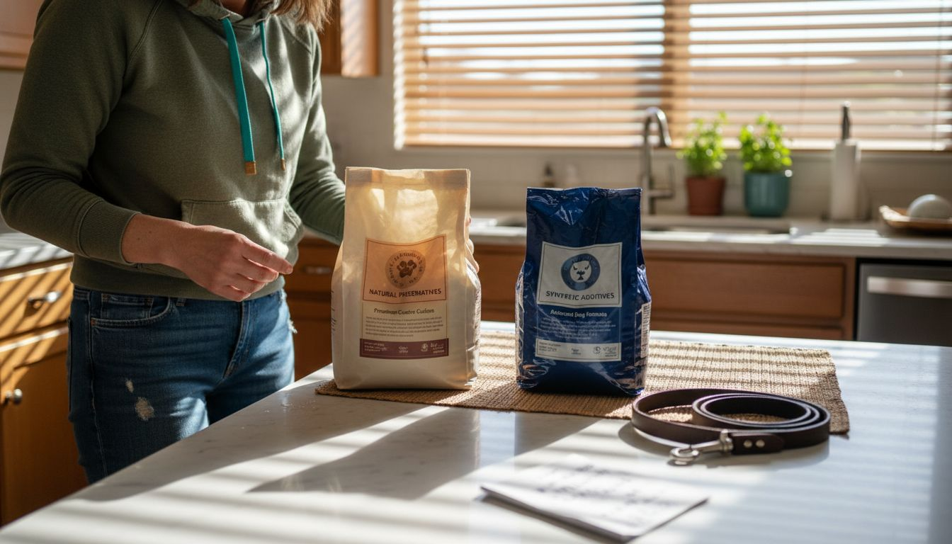 Comparing dog food natural vs synthetic