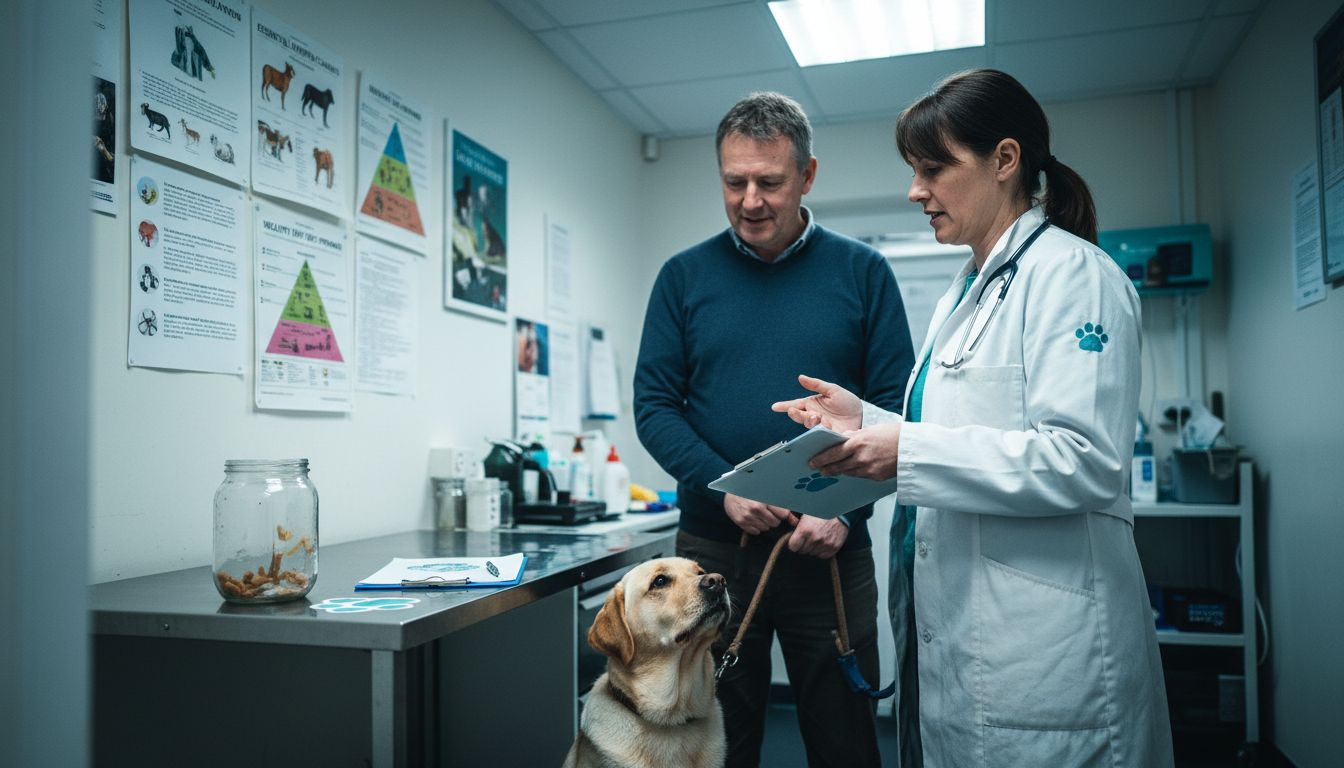 Vet explaining dog nutrition basics