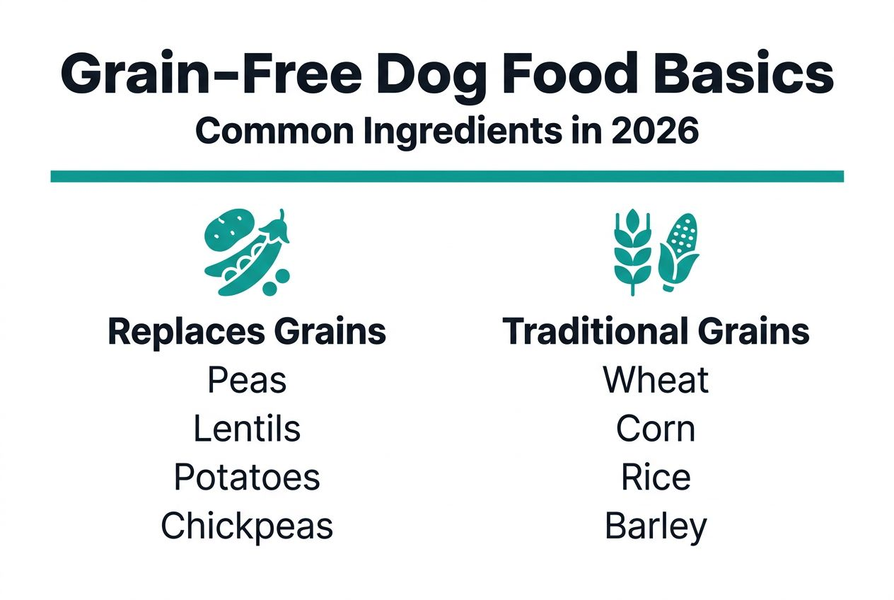 Infographic common grain-free and traditional ingredients