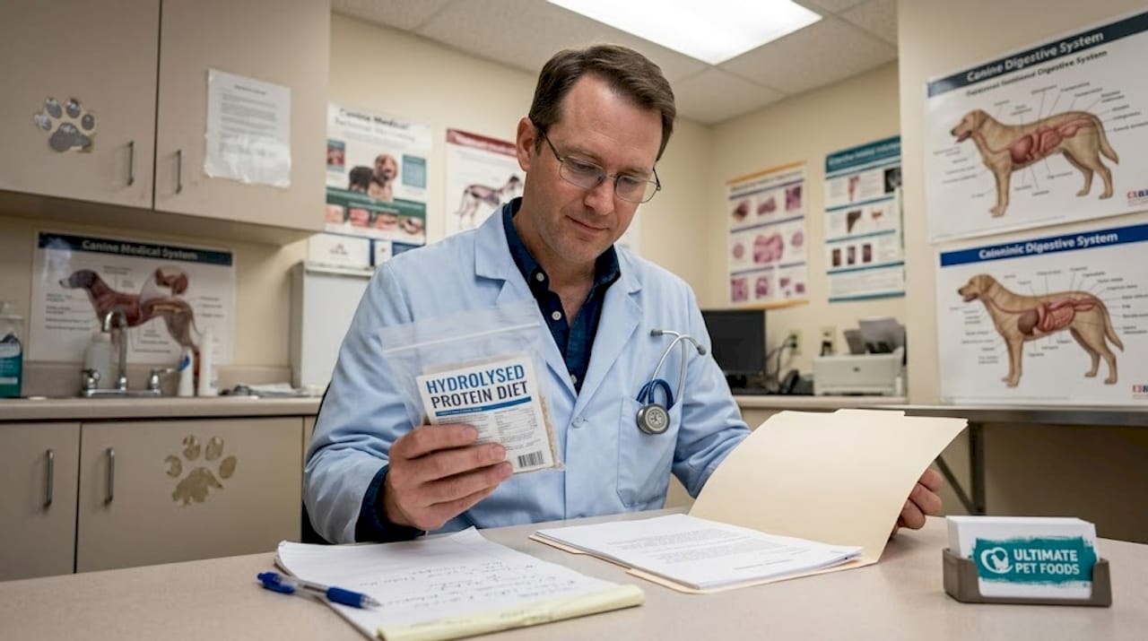 Veterinarian reviews hydrolysed protein food