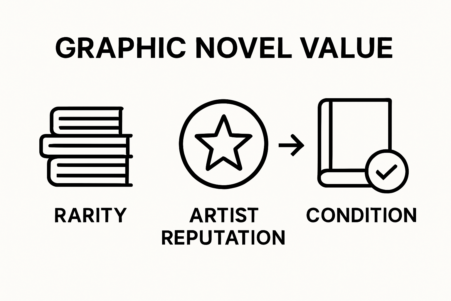 Infographic shows rarity, artist reputation, and condition icons