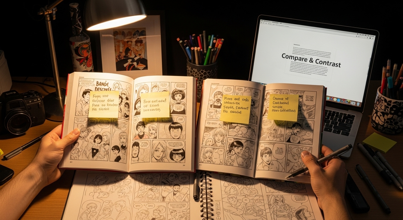 compare comic art styles