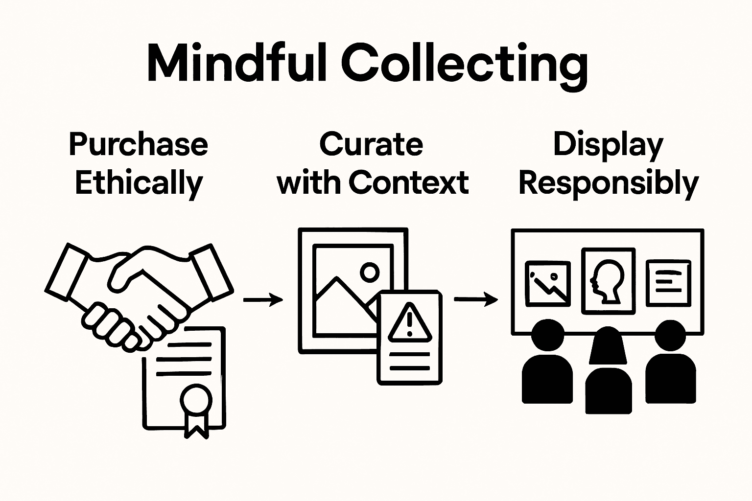 Infographic on responsible dark art collecting