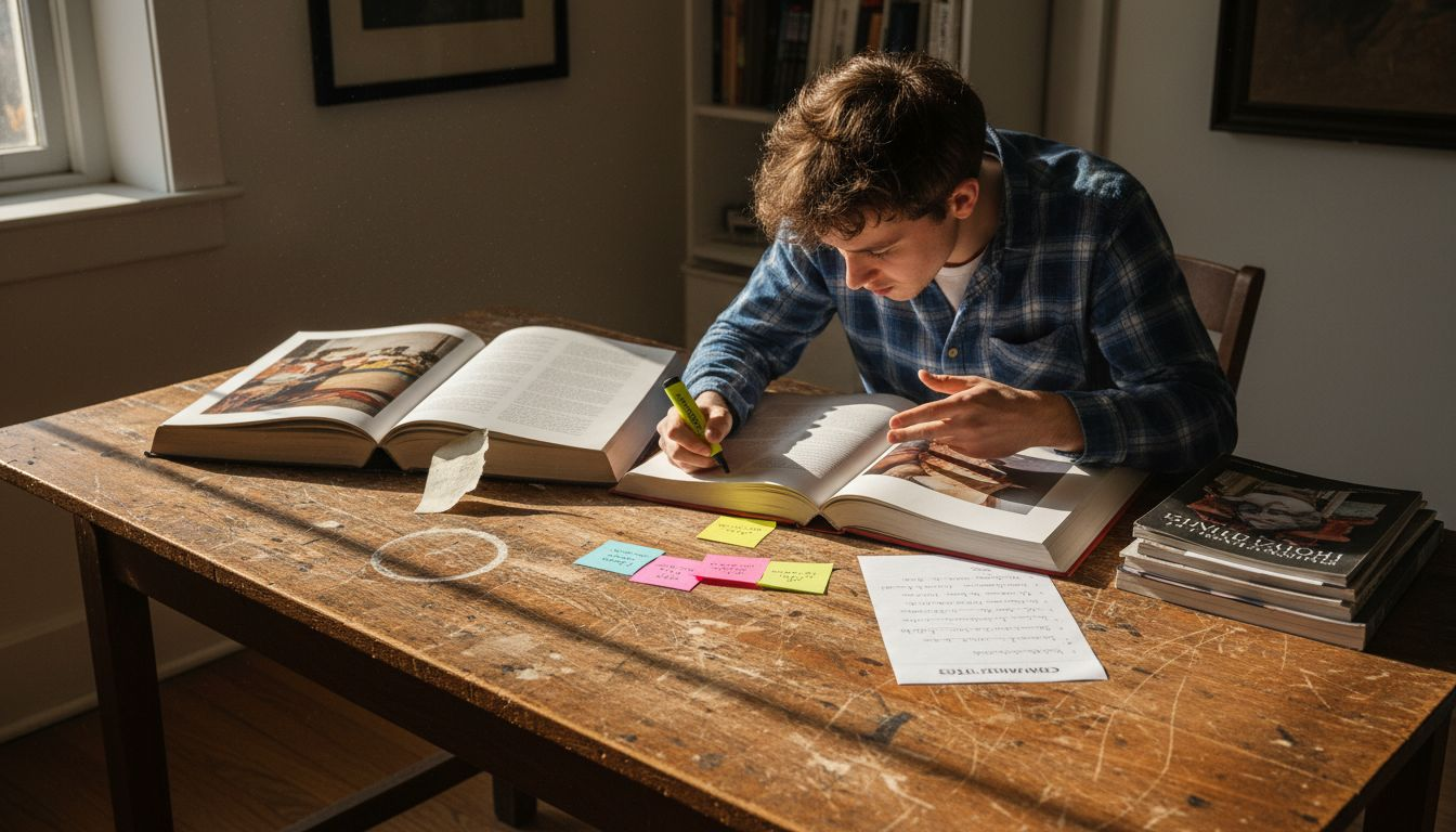 Table showing art book differences