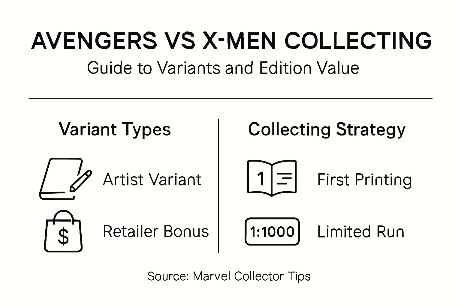 Infographic shows Avengers vs X-Men variant types