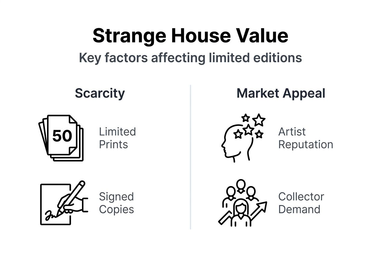 Infographic showing Strange House edition value factors
