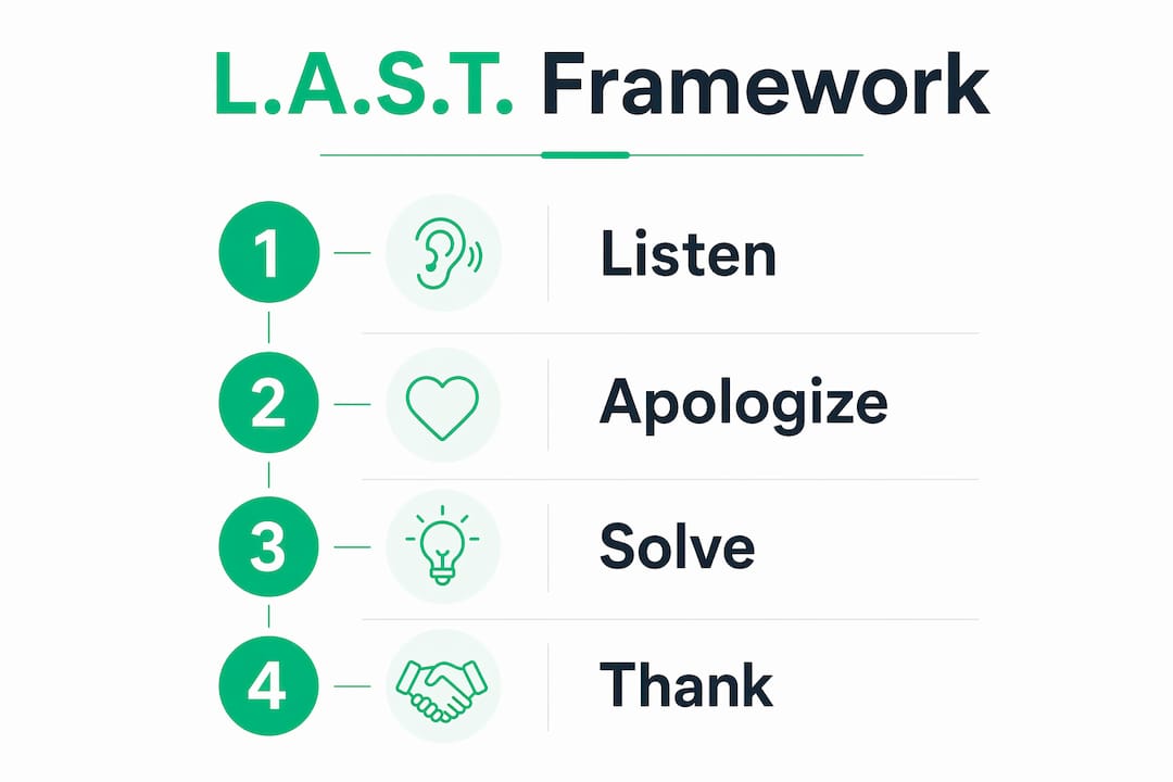 Infographic illustrating L.A.S.T. framework steps