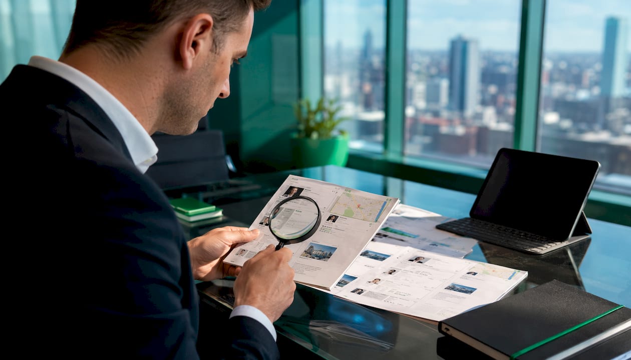 Investigator cross-referencing review evidence