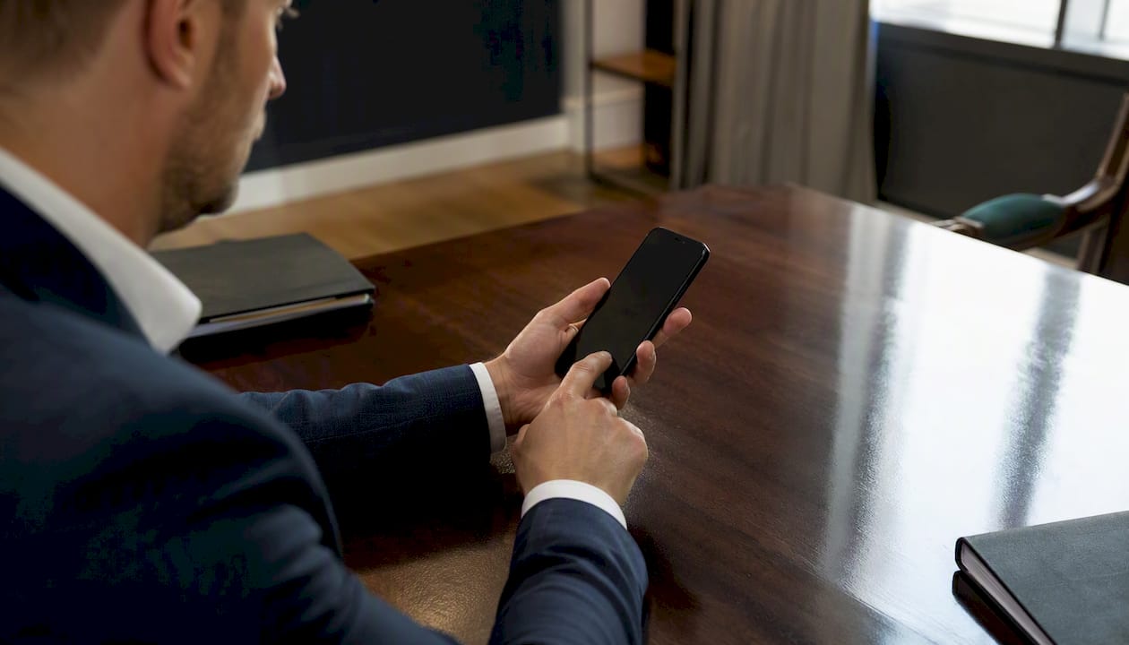 Hands cancelling contract on smartphone