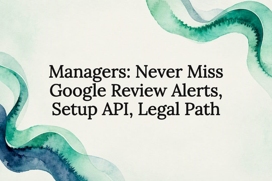 Decorative Google review alerts title card