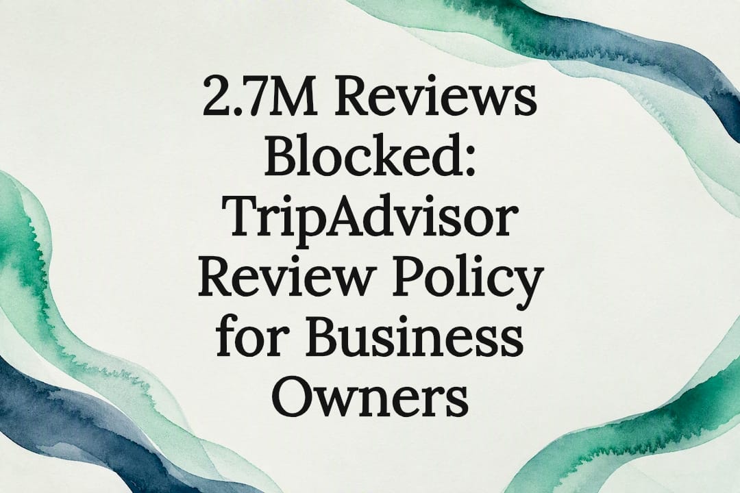 Decorative TripAdvisor review policy title card