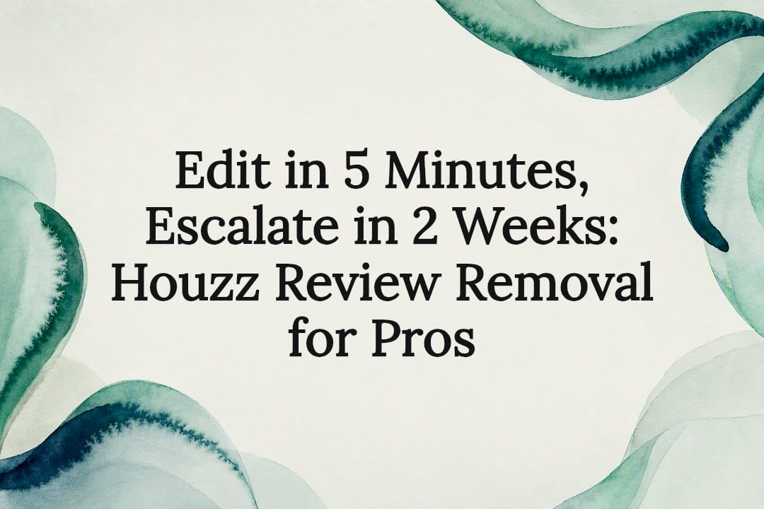 Decorative Houzz review removal title card